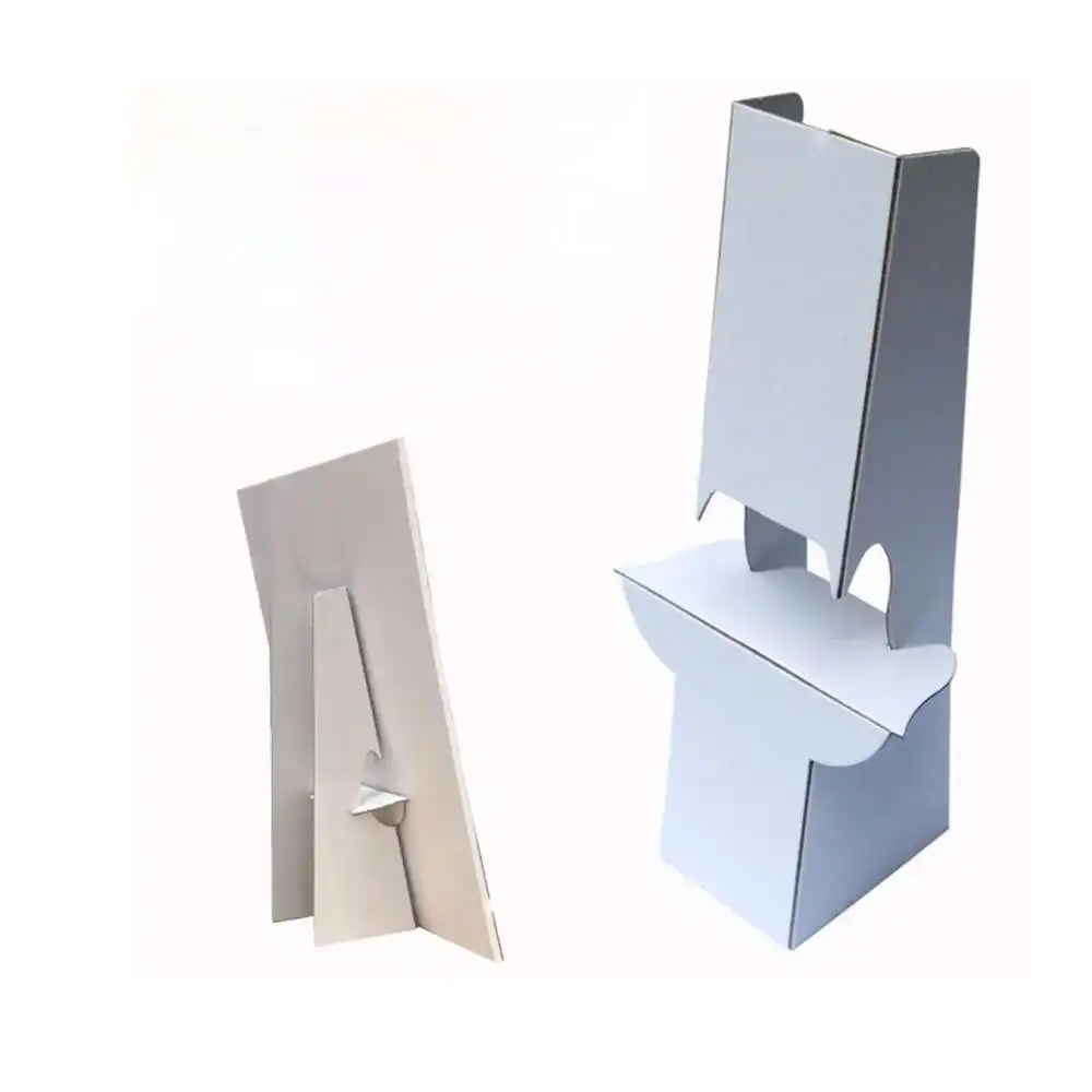 Paper Cardboard Sign Holder Stand Easel For Tabletops White And Black