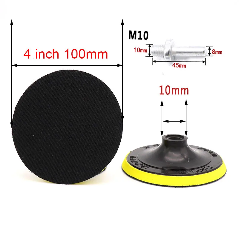 20PCS 4 Inch 100MM Aluminum Oxide Dry Sandpaper Sanding Discs Hook Loop For Stone Round Red Disk Sand Sheets Disc Self Adhesive