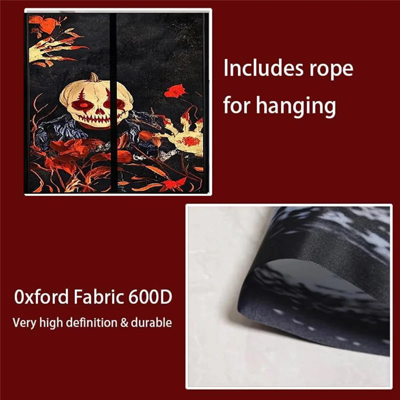 AS60-Halloween Horror Skull Poster 2-Pack Indoor And Outdoor Window Decorations For Parties(Terrifying Design)