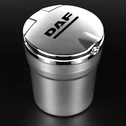 With Led Lights car Logo Creative Personality ashtray Creative cigarette dustbin For DAF xf cf lf van Auto Accessories