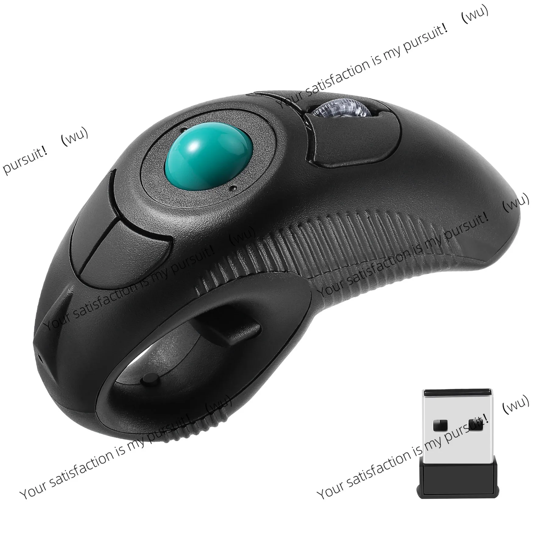 Digital 2.4GHz Wireless Trackball Mouse Ergonomic Design Handheld Optical Mouse for Android TV PC