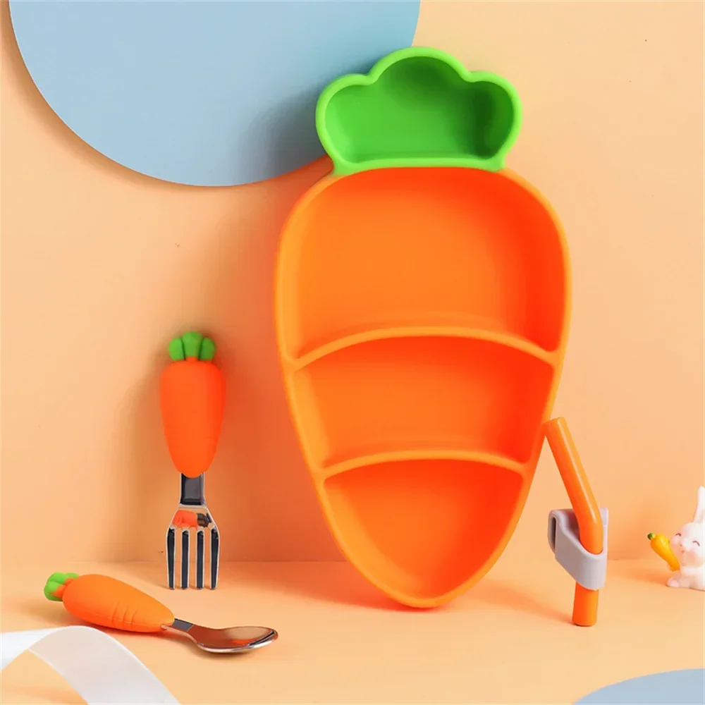 Stainless Steel Spoon Fork Carrot Convenient Save Space Anti-scalding Edge Smooth Heat Insulation Household Accessories