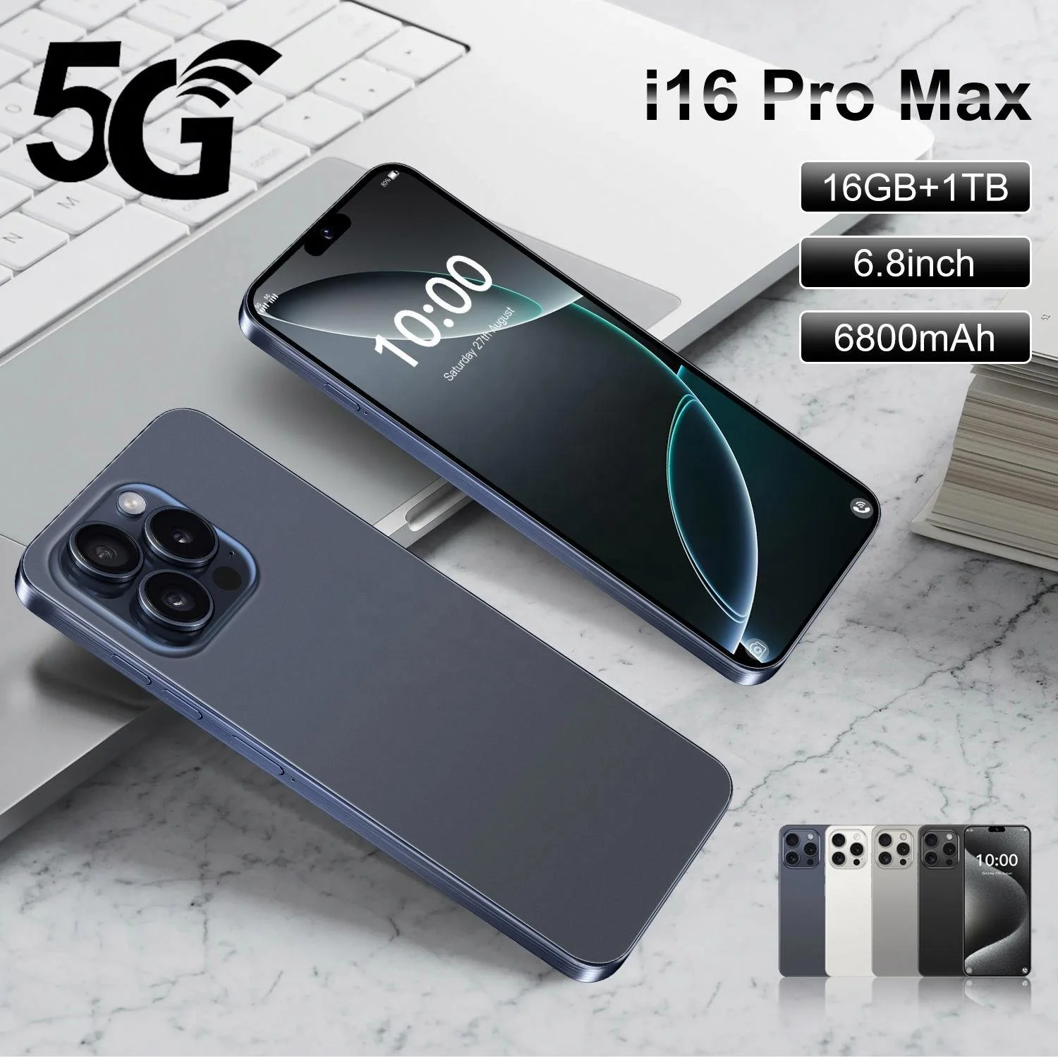 Feature Phone Original i For Phone 16 Pro Max Telefone Cell Cheap Mobile Phone 5G Smartphone Smartphone Gaming 13 15 i14 Android