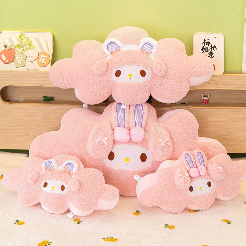 

Kawaii Sanrio My Melody Cloud Plush Toy Stuffed Doll Cushion For Kids Birthday Present Soft Cloud Shaped Pillow For Sofa Decor