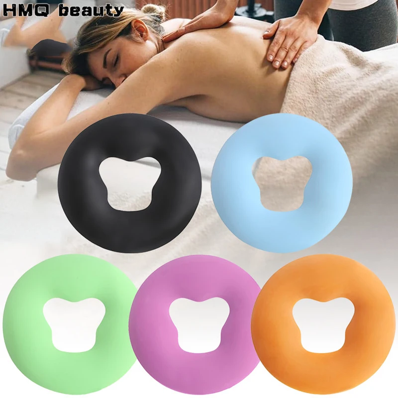 Oreiller en Silicone souple, coussin de beauté pour SPA, appui-tête, oreiller de Massage antidérapant sans Film, coussin de Massage du visage, fournitures de beauté pour Salon