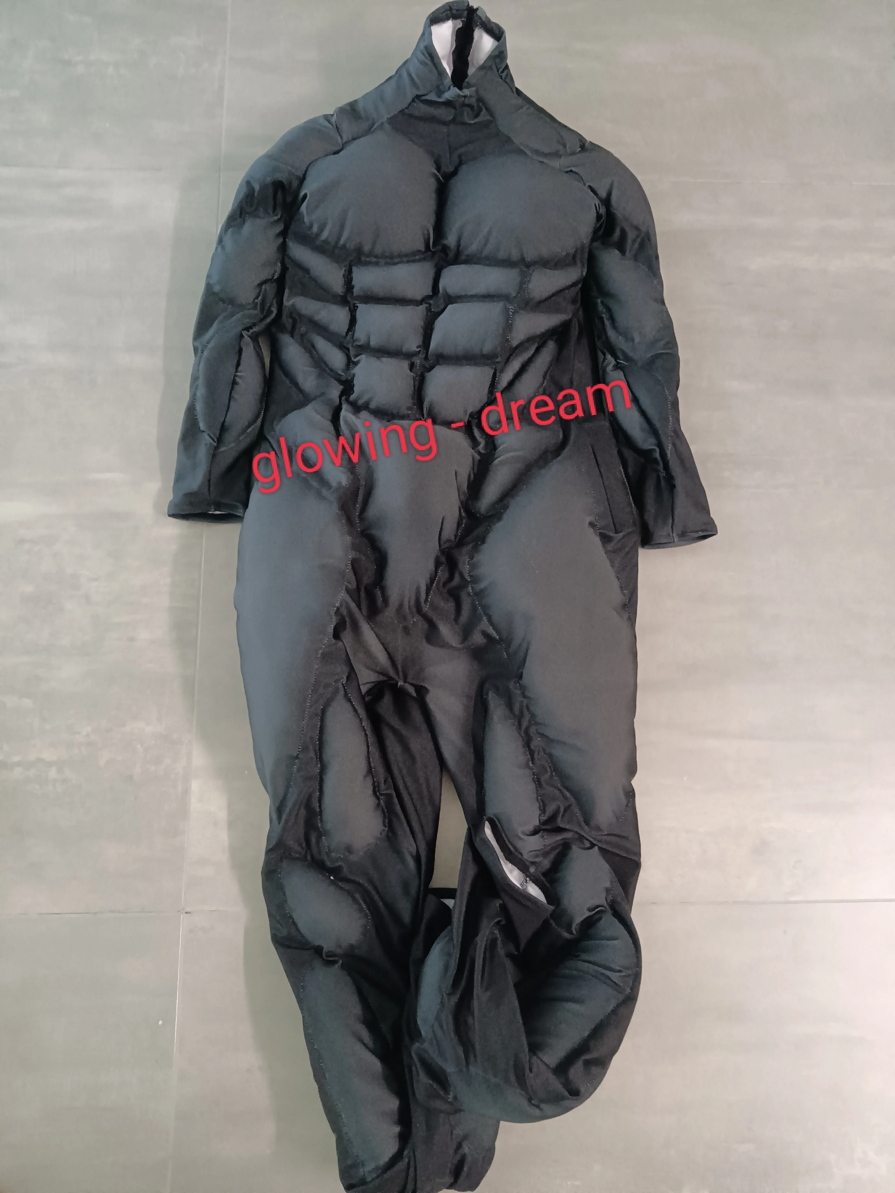 Customized Top Quality New Black Muscle Suit Fullbody Muscle Padding Costume Fake Muscle Costume Muscular Body Suit