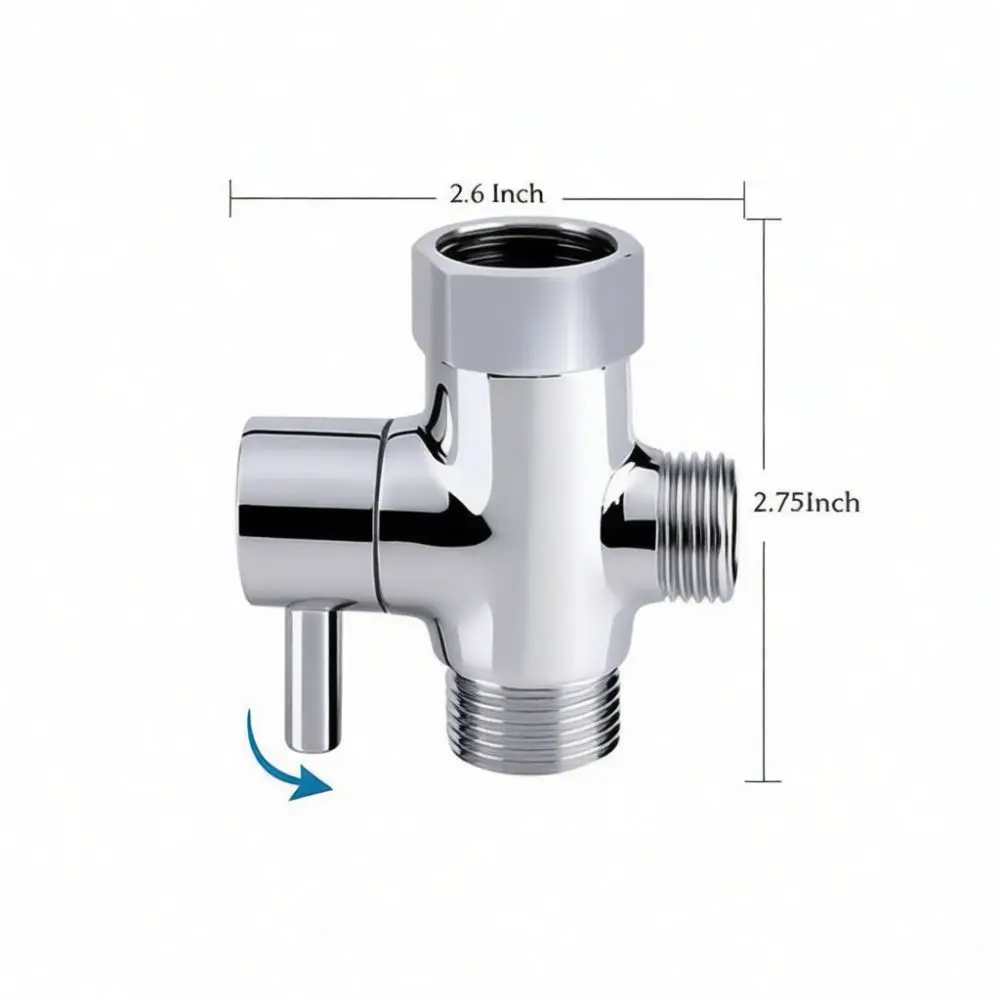 Toilet Bidet Spray Angle Valve One In Two Out Diverter Copper Bathroom Sprayer Kit Modern Handheld Cleaning Shower Head