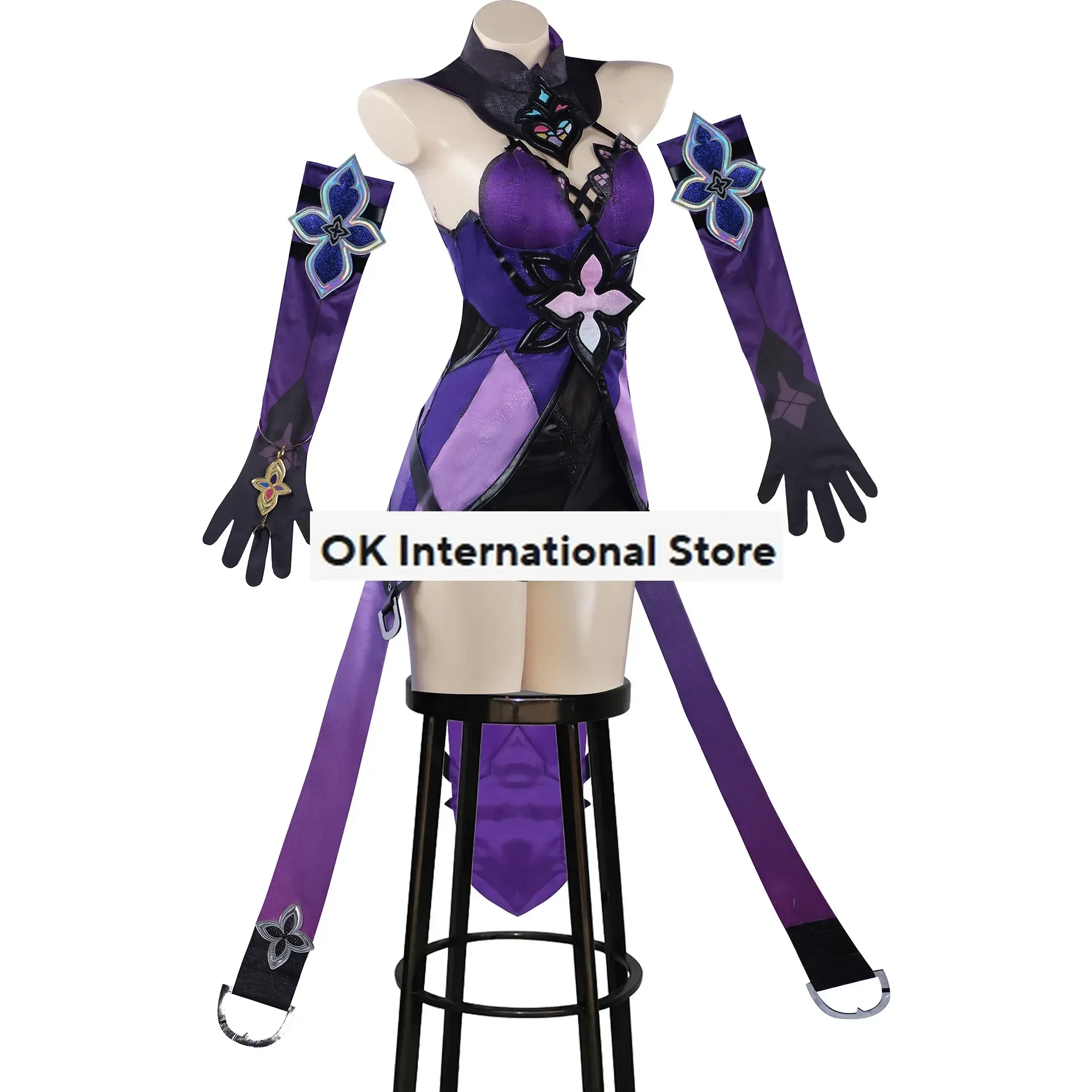 Jeu Honkai Star Rail Black FzCosplay Costume, Violet, Jupe Courte, Robe, Uniforme, Halloween, Carnaval, ix, Performance