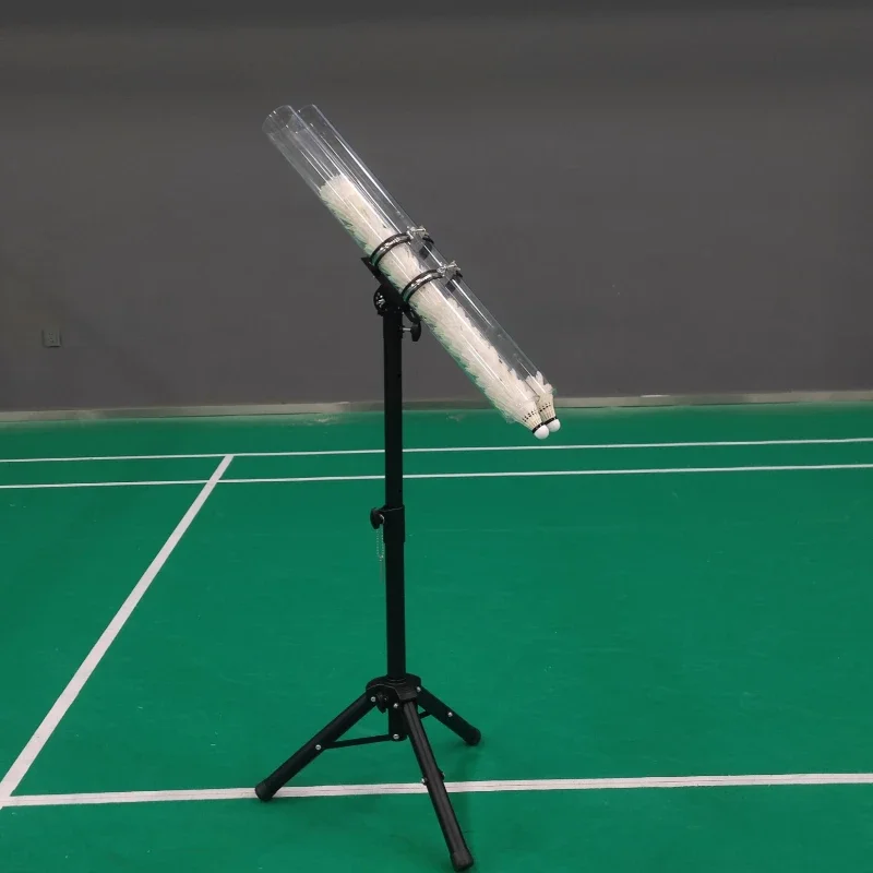 Adjustable Badminton Serve Machine Manual Badminton Throw Machine Large Capacity Ball Trainer Professional Shuttlecock Equipment