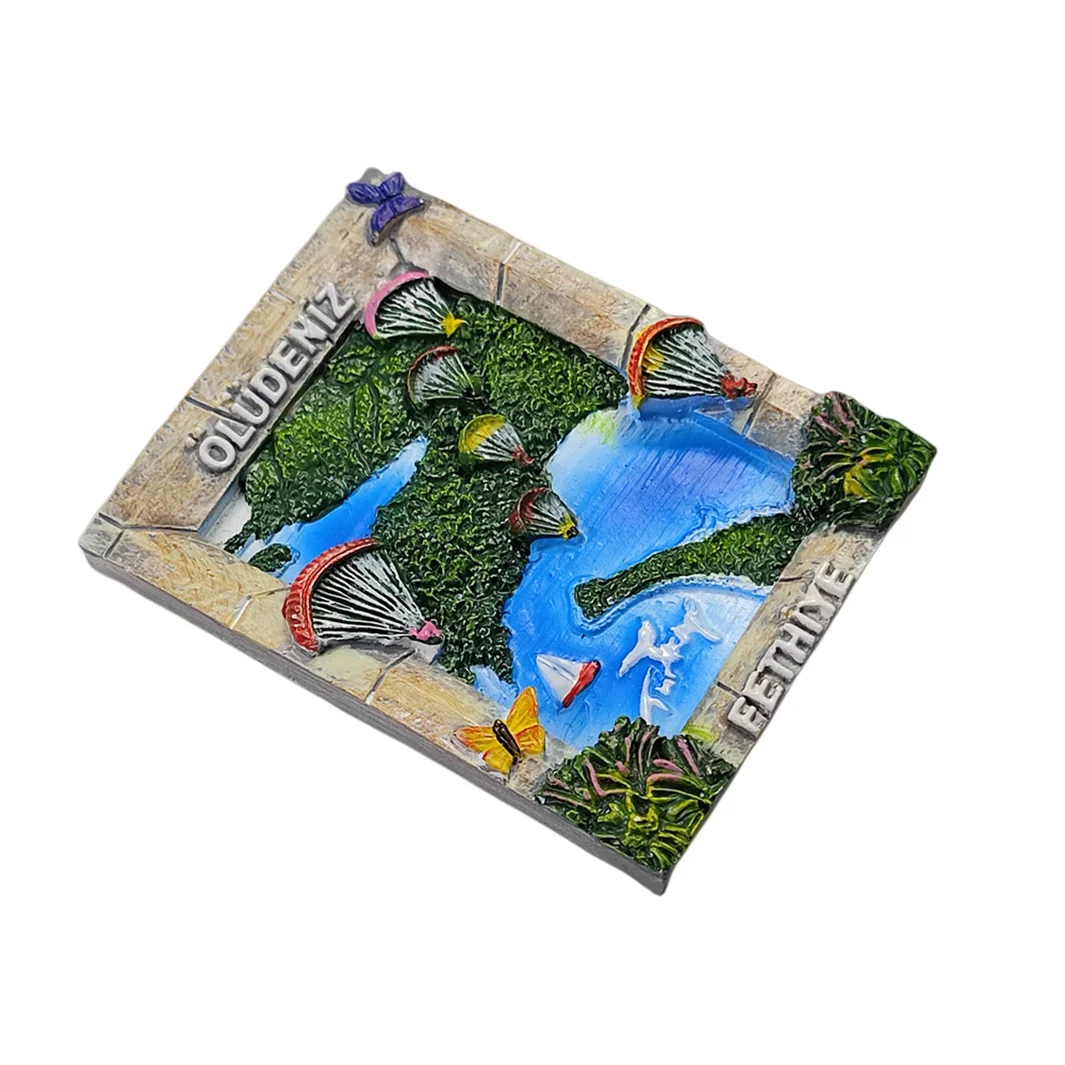 Oludeniz Fethiye Turkey 3D Fridge Magnet Souvenir Gift,Resin Handmade Refrigerator Magnet Home & Kitchen Decoration Collection