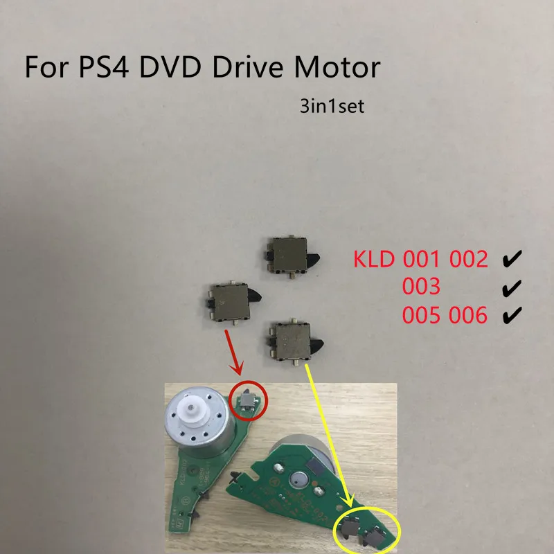 3in1 Replacement for PS4 DVD Drive Motor in And Out Eject Media Disc Sensor Switch Set Fits KLD-002 KLD 001 002 003 005 006