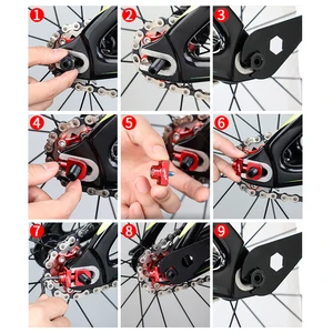 Tensor Bicycle Chain Adjuster Form Single Speed Bicycle Store Chain Guarda Screw Screw Cycle Accessories Adjuster 10 Main Current Stretch Sales - №5