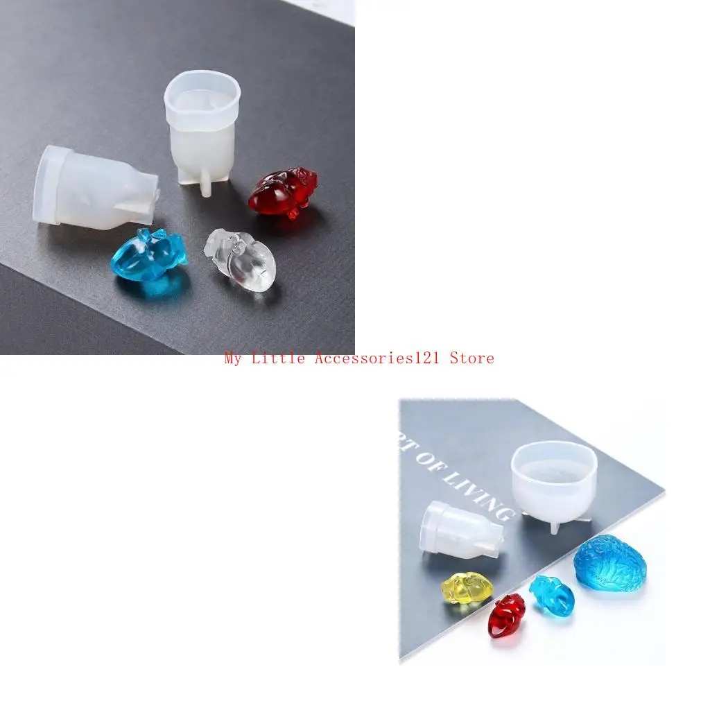 

Human Heart & Resin Mold DIY Halloween Surprise Organ Silicone Mold for Fudge Chocolate Dessert Soap