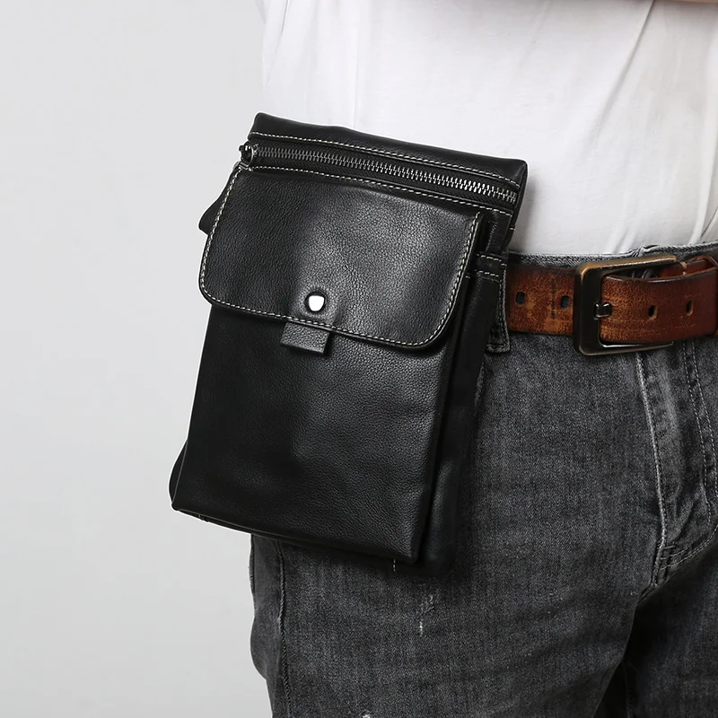 Imagem -04 - Couro Genuíno Estilo Vertical Masculino Único Ombro Envoltório Cabeça Camada de Couro Casual Versátil Bolsa do Telefone Móvel Crossbody