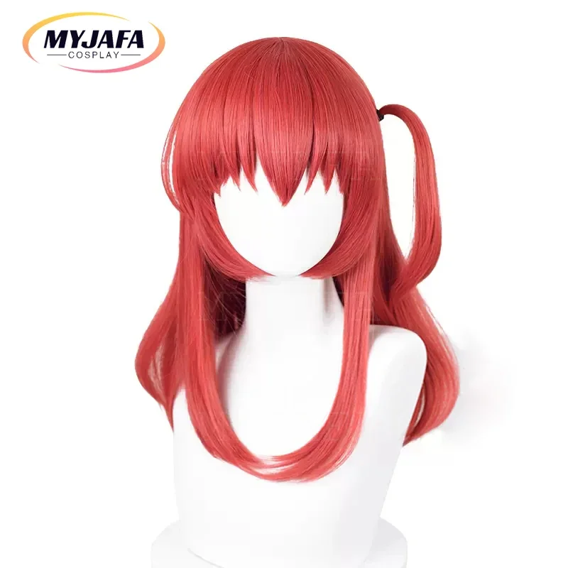 High Quality Anime Bocchi The Rock! Cosplay Kita Ikuyo Cosplay Wig 50cm Red Heat Resistant Synthetic Hair Wigs Wig Cap