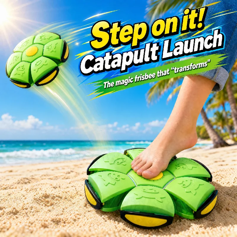 

2026 New Flying UFO Flat Throw Disc Ball Interactive Outdoor Garden Sport Game Toss Catch Toys for Kids Children Boys Girls Fun