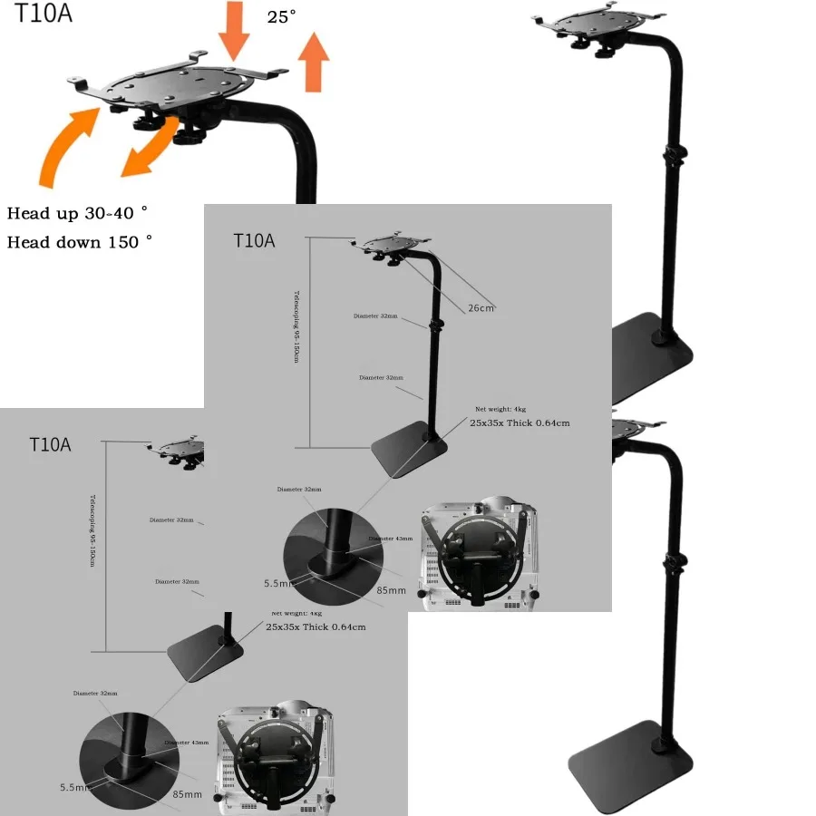 Projector Mount Floor Projector Bracket Mounted Concealed Sofa Back of Bed Bedside Wall Mounted Universal Hole Free Tray Univer