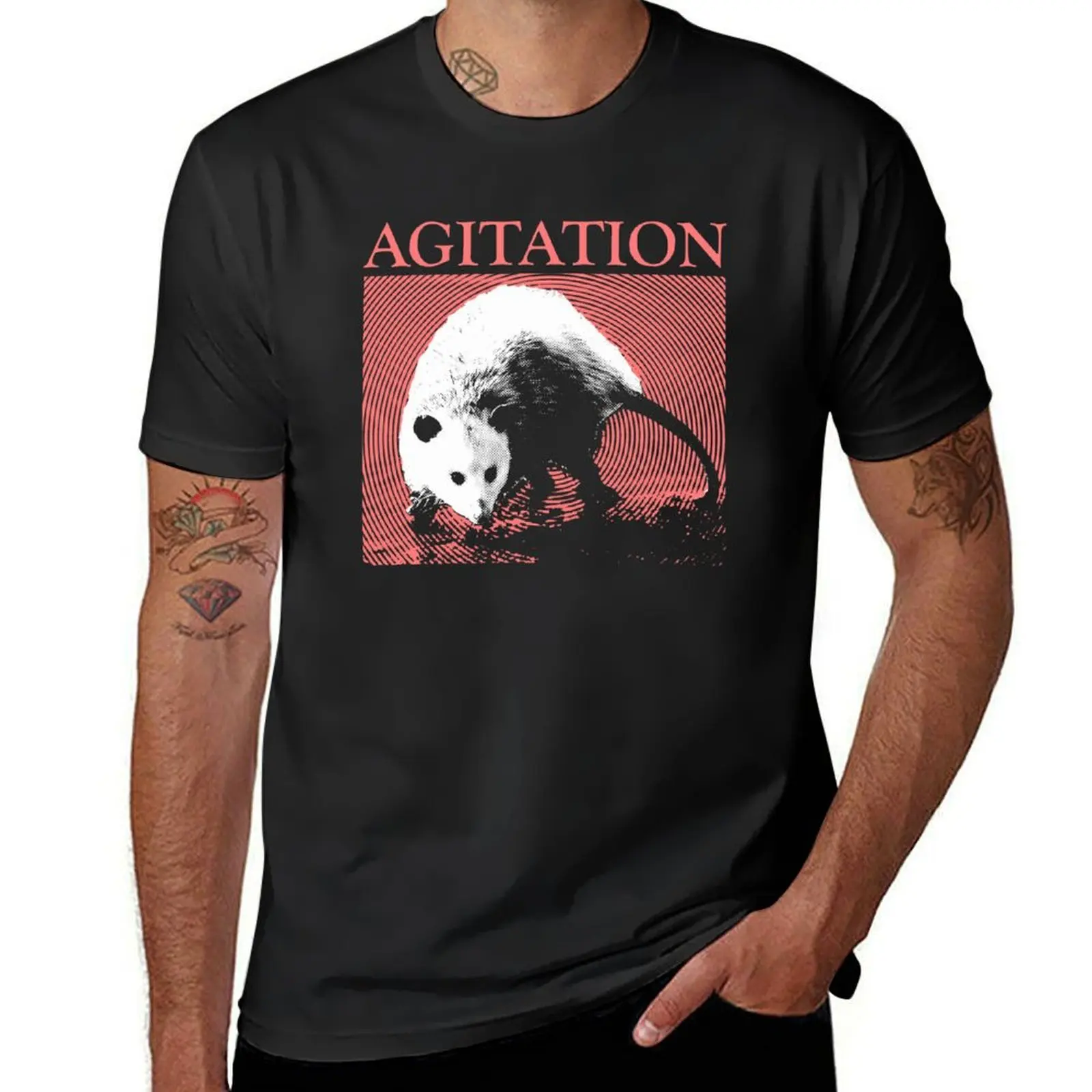 Agitation Opossum T-Shirt new edition customizeds vintage men t shirts