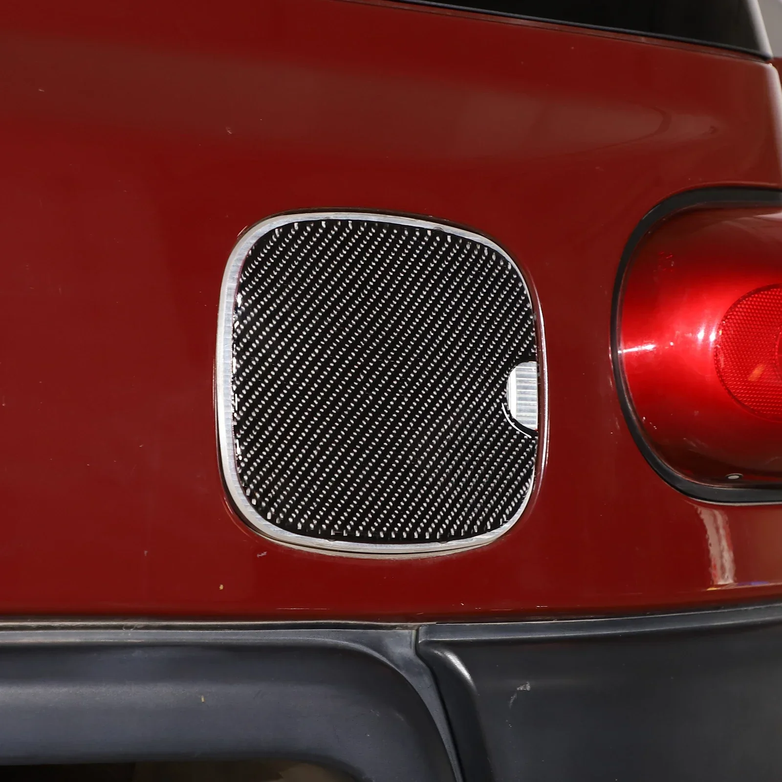 Soft Carbon Fiber Car Fuel Tank Cap Gas Oil Protect Cover Frame Exterior for Toyota FJ Cruiser 2007-2021 Accessories