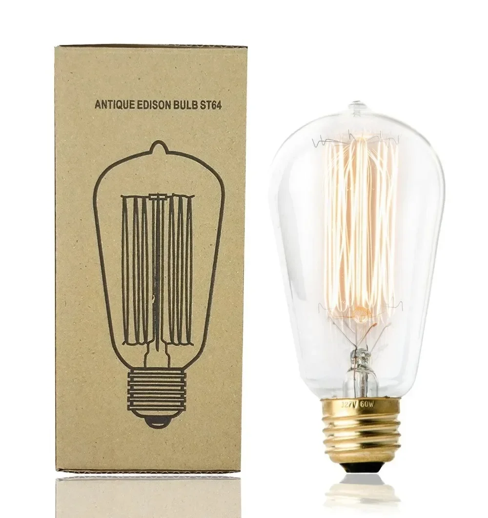 Home Decorating E27 Warm White 6PCS/Lot Vintage Edison LED Bulb Dimmable 40W Antique LED Filament Bulbs Globe Shape