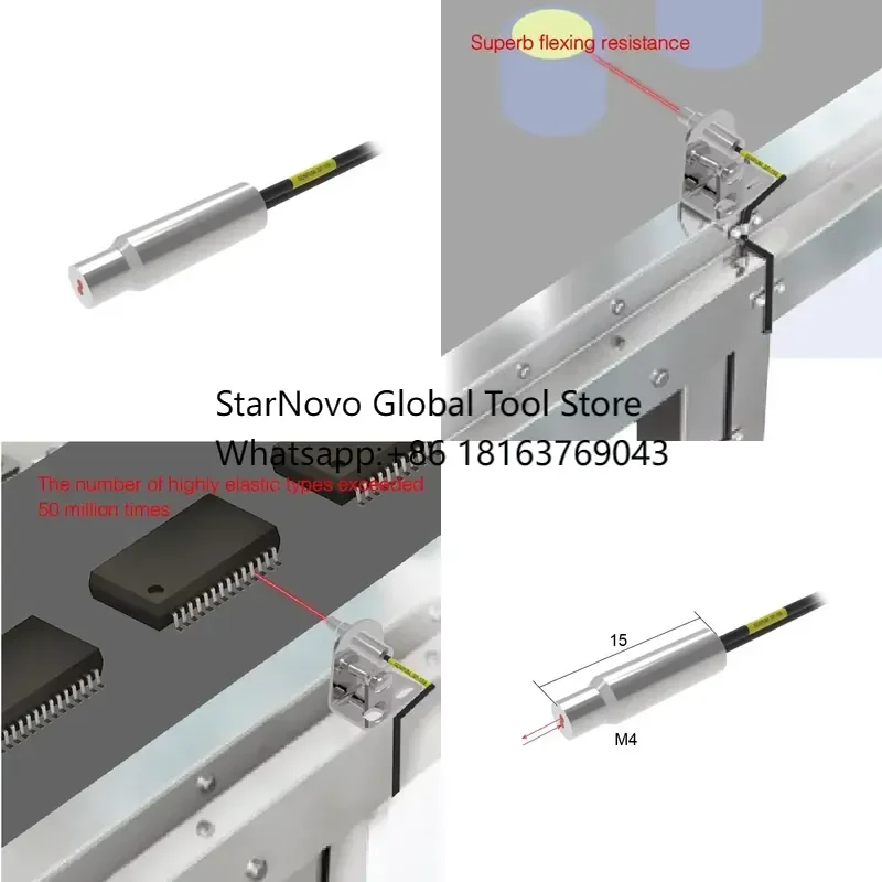 2026 Hot！ Senpum Diffuse Reflection High Flex Type R4 Bending Radius Optical Fiber Amplifier Probe for FU-68