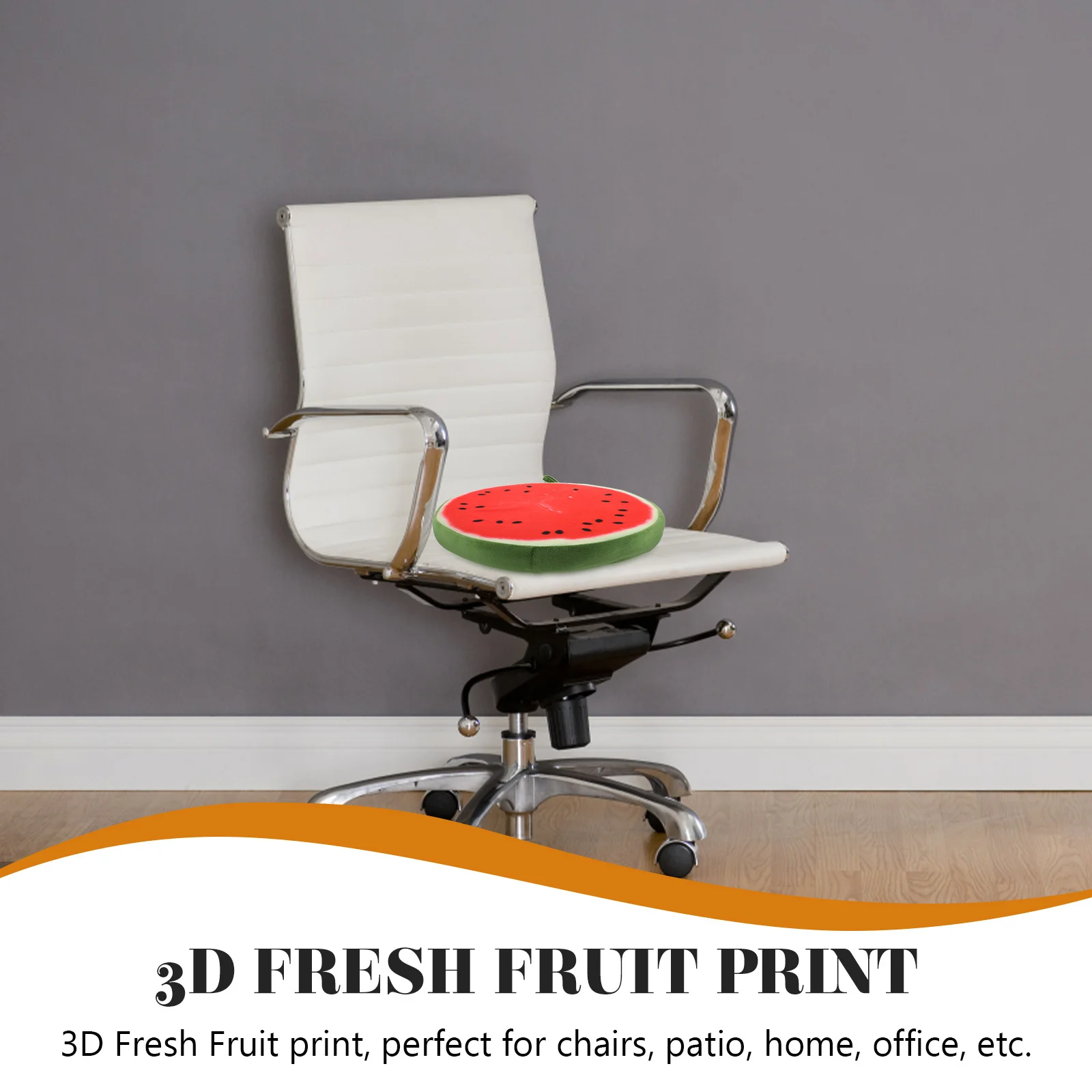 

33cm Watermelon Seat Cushion Soft PP Cotton Filling 3D Fruit Print Detachable Cover Sofa Chair Home Office Watermelon Cushion
