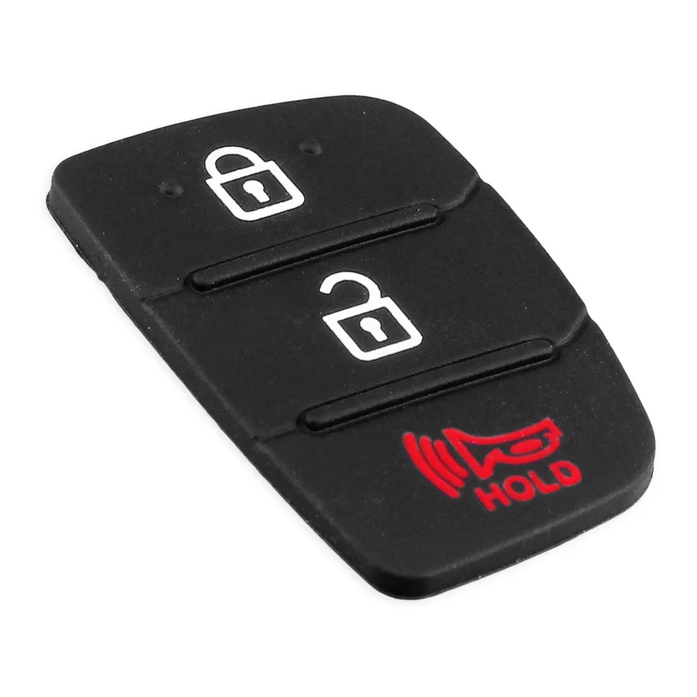KEYYOU 10 Uds llave remota de repuesto almohadilla de goma 3/4 botones para Hyundai Creta I20 I40 Tucson Elantra Santa fe Solaris ix35 ix45