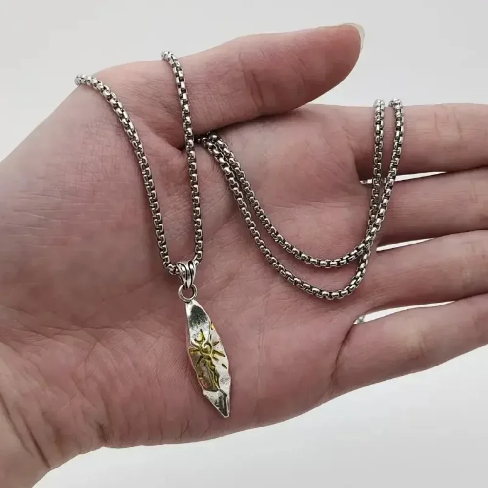 Men Women Vintage Meteorite Wishing Stone Pendant Necklace Zinc Alloy Neutral Daily Casual Party Birthday Holiday Jewelry Gift