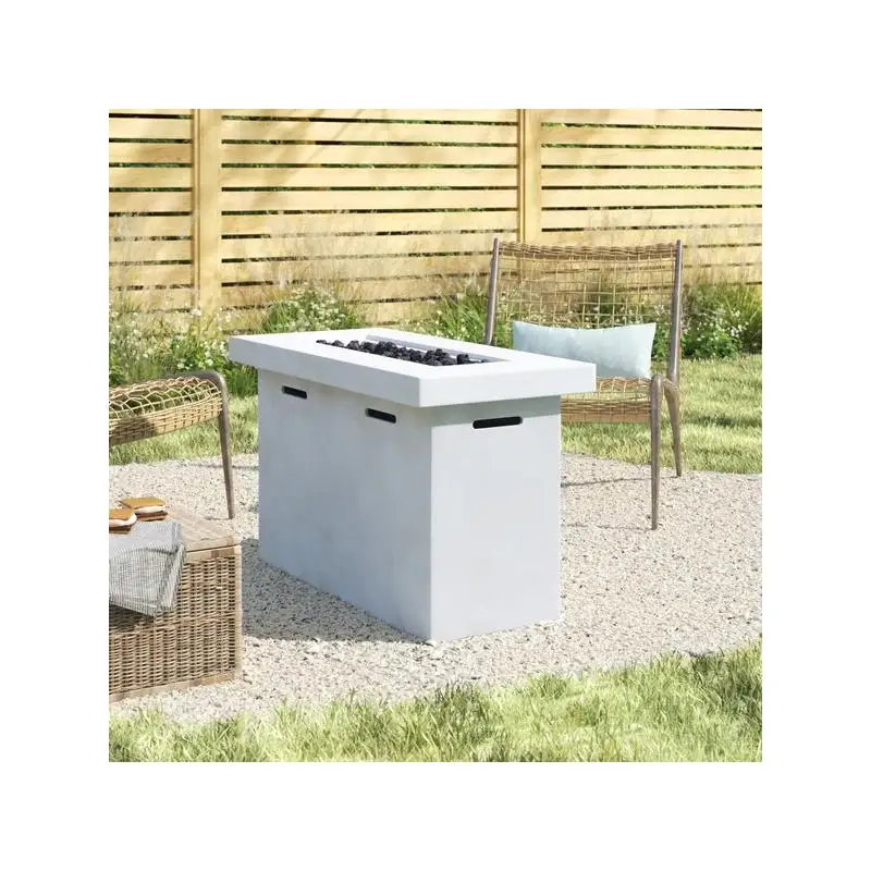 

25" H x 42" W Fiber Reinforced Concrete Propane Outdoor Fire Table