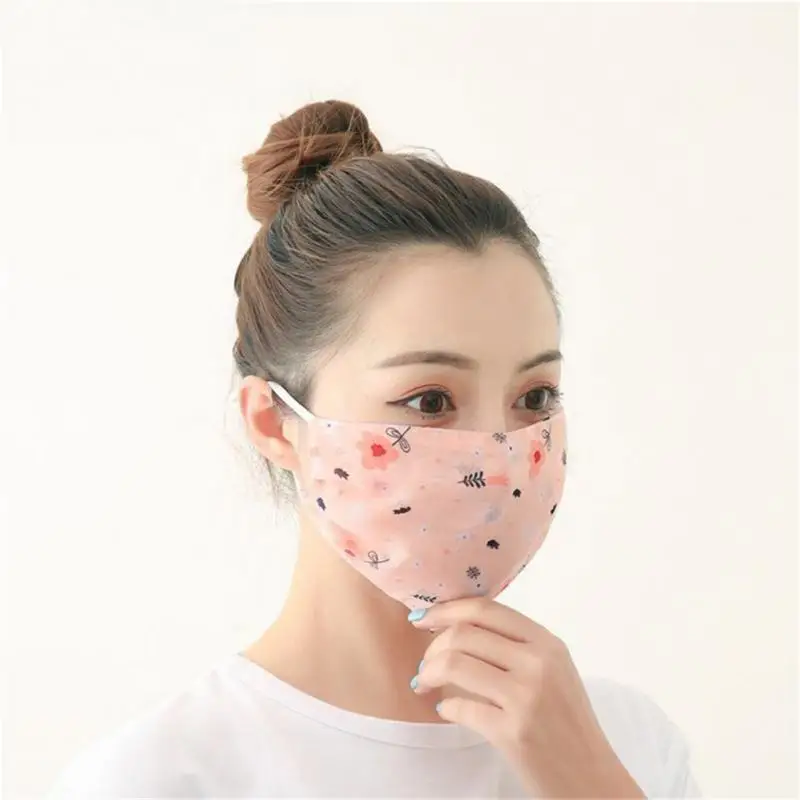 Protezione solare antipolvere riutilizzabile sottile maschera protettiva in chiffon regolabile