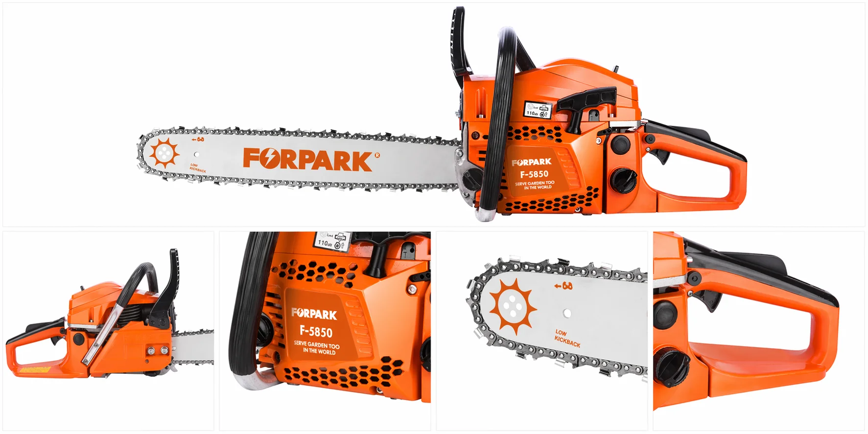 Professional 58cc  Chainsaw 2.3KW High Power Petrol Chain Saw 5800 Series With Full-chisel Chain For Timber Cutting