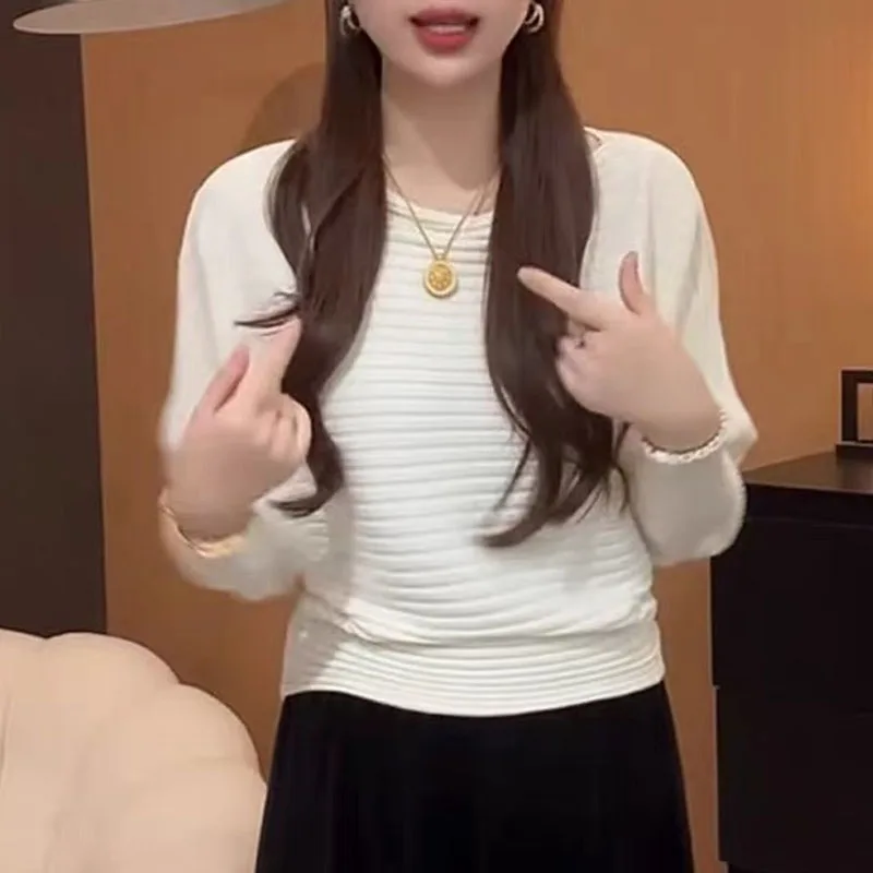 

Вязаный свитер, женские пуловеры, новый черный вязаный свитер с длинным рукавом и вырезом на шее, пуловер, женские топы, свитера Sueters De Mujer Q939