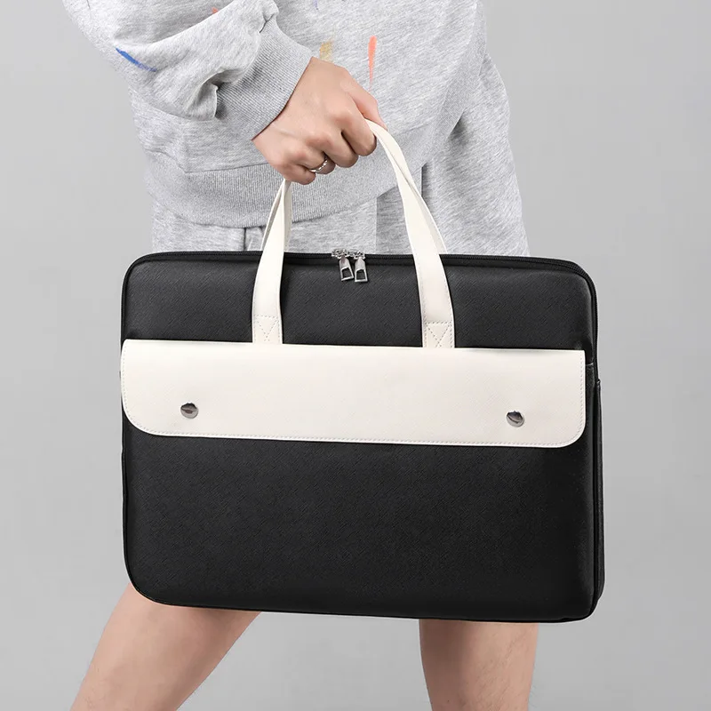 New Laptop Bag 15.6 inch Handle Sleeve Case bag Designer Bag Purses PU Handbag Man Women Waterproof Briefcase large capacity