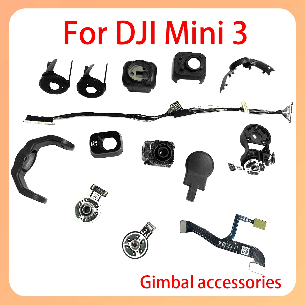 

Original Mavic Min3 gimbal yaw ypr motor upper and lower brackets shock absorber y 'axis cable cover plate suitable for DJI Min3