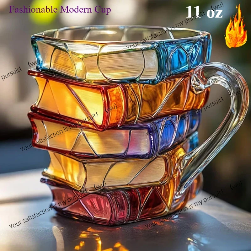 

Расписные книжные кружки, 3D витражи, уникальные книжные сложенные кофейные кружки, подарок для любителей литературы