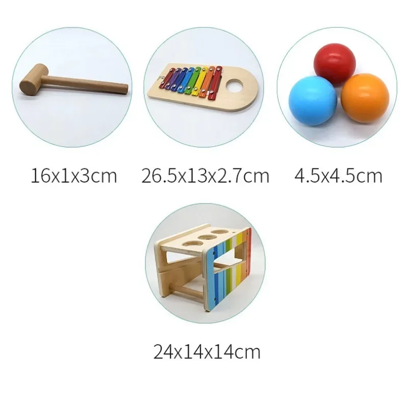 Banc de livre et de robinet avec Xylophone coulissant, jouets musicaux durables en bois pour les tout-petits, adaptés aux enfants