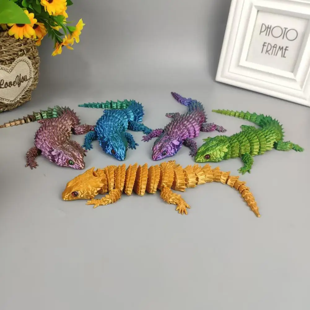 Action Figure Photography Prop Statue 3d Lizard Simulation Model Realistic Action Toy Vibrant Color Desktop Decor Fidget Toy
