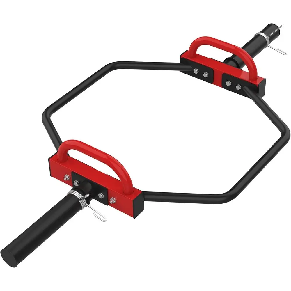 

Adjustable Trap Bar, Hexagonal Deadlift Bar, 49 Shrug Bar with Grips, 500Lbs Weights - Ideal Home Gym Equipment for All Levels