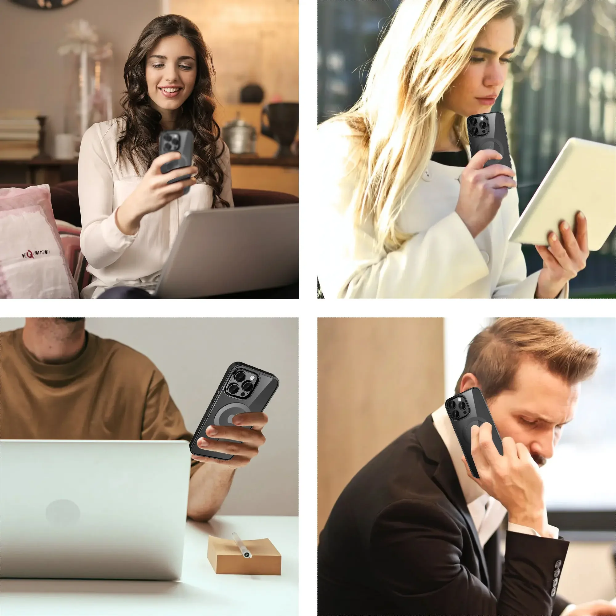 حافظة شفافة كريستال مغناطيسية لهاتف آيفون ، متوافقة مع MagSafe ، غطاء نحيف واقي ، طلاء كروم ، 15 حافظة لهاتف آيفون 15 برو ماكس و 15 Plus #5