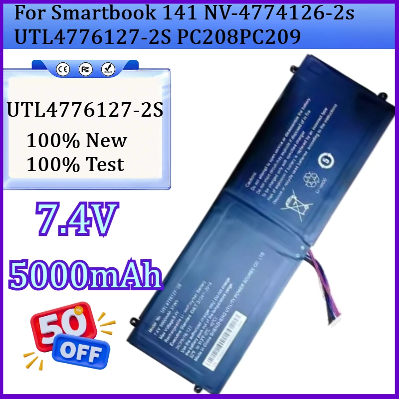 

Новая батарея для ноутбука UTL4776127-2S 7,4 В 5000 мАч для Smartbook 141 NV-4774126-2s UTL4776127-2S PC208PC209