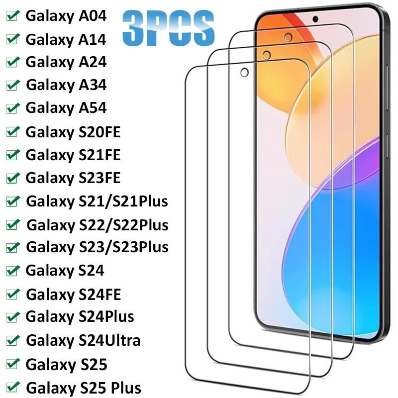 3PCS Tempered Glass…