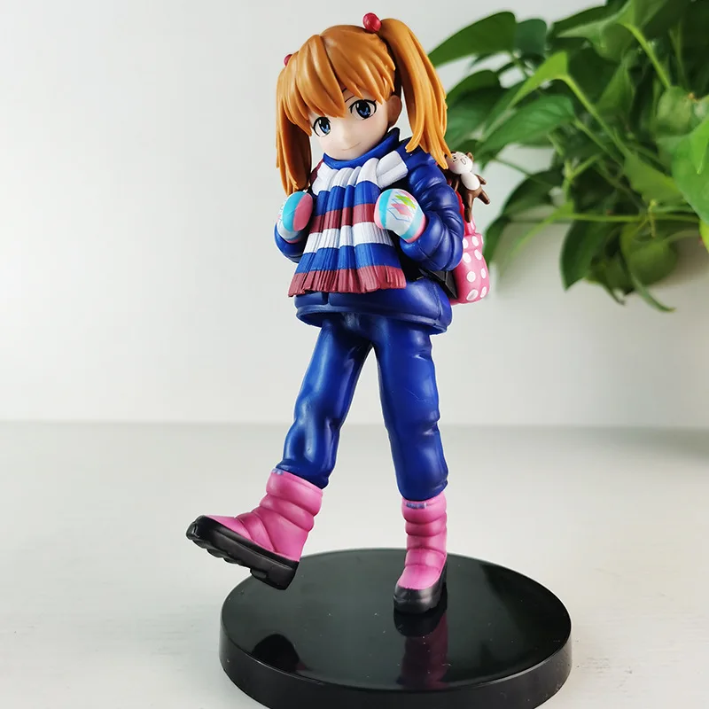 19cm Anime EVA Asuka Langley Soryu Head Joints można zastąpić Figurka akcji PVC Model Statuetka Zabawka Dekoracja biurka Prezenty kolekcjonerskie