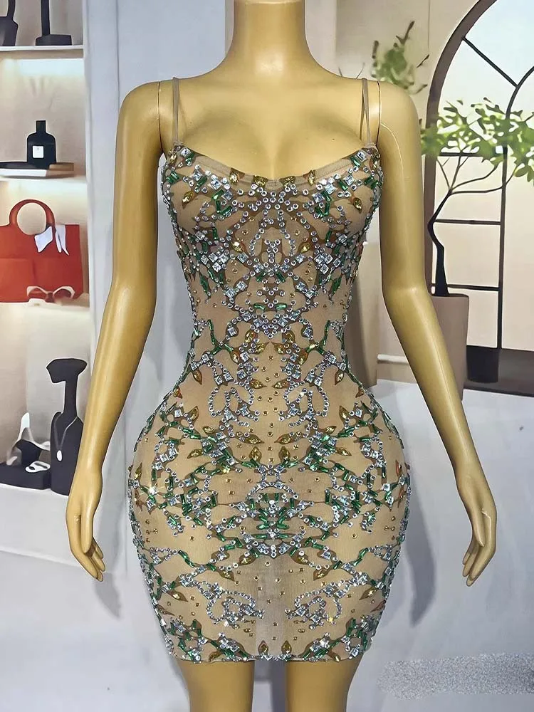 Wysokiej jakości sukienka z siateczki z seksownymi ramiączkami, wykonana metodą hot stamping, nowa kolekcja 2025, modna odzież damska na zamówienie.