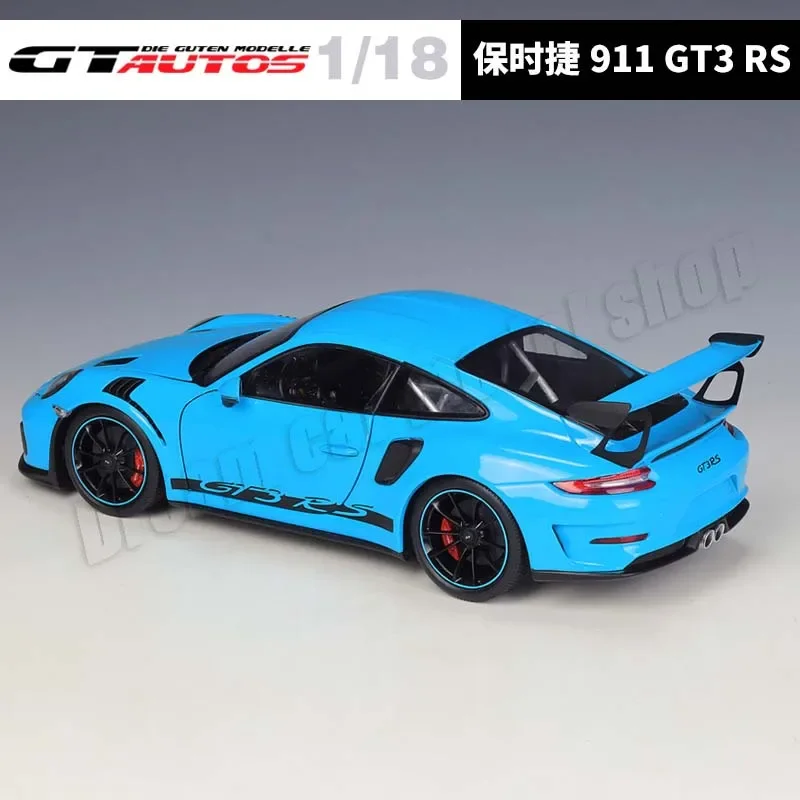 WELLY GTA 1:18 Porsche 911 GT3 RS Die-cast Alloy Car Model Toys Collectible Miniature Cars Sports Car Model Holiday Gift