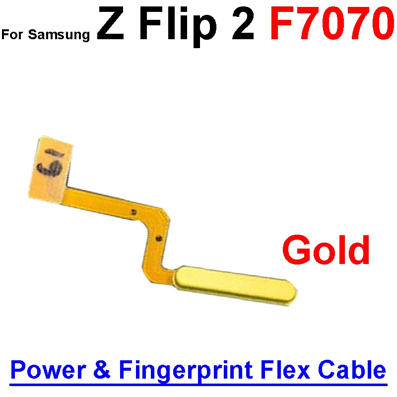 For Samsung Z Flip 1 F7000 2 F7070 3 F7110 Power Fingerprint Sensor Touch Sensor Power Button Fingerprint Connector Flex Cable