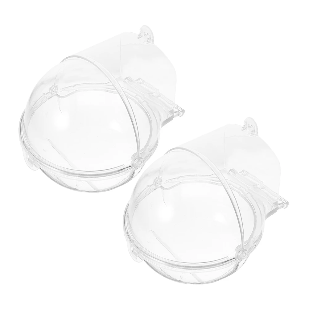 

2pcs Parrot Bath Box Reusable Bathtub Bird Cage Shower Basin Lightweight Durable Easy Clean Practical Sparrow Heat Dissipation