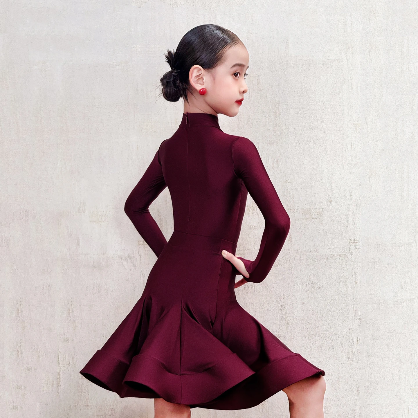 Vêtements de danse latine pour filles, vêtements de compétition, vêtements de Performance professionnelle, tenue de danse latine pour enfants, jupe body 2320