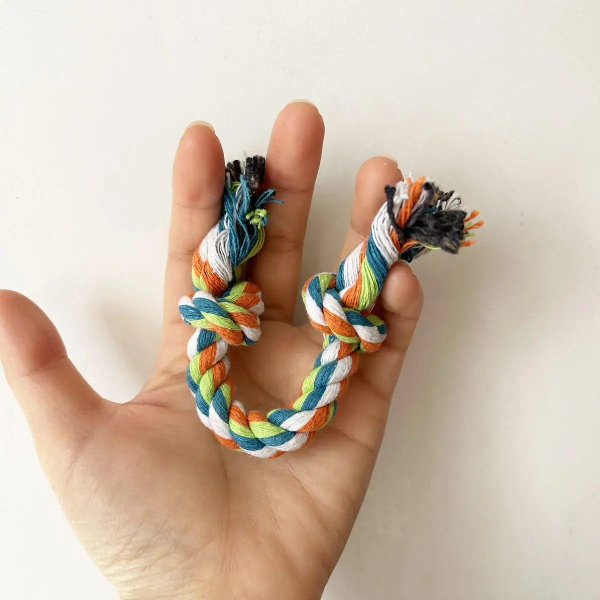 20pcs Dog Toy Pet Molar Bite-resistant Cotton Rope Knot Dog Puppy Relieving Stuffy Cleaning Teeth Pet Chew Toys Random Color