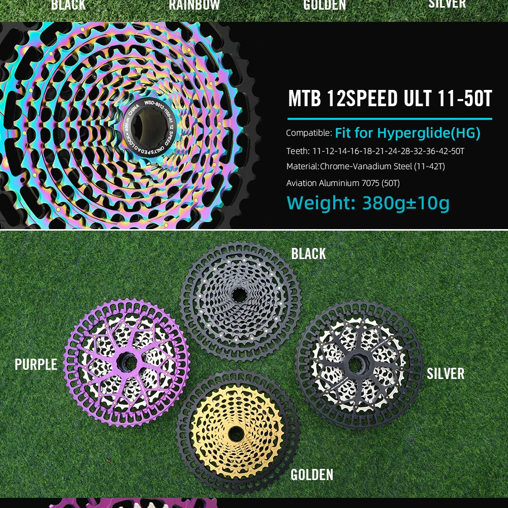 SPEDAO 12 Speed MTB Cassette 10-52T 10-50T 11-50T XD HG Freewheel Lightweight CNC K7 Sprocket Drivetrain Upgrade Bike Parts