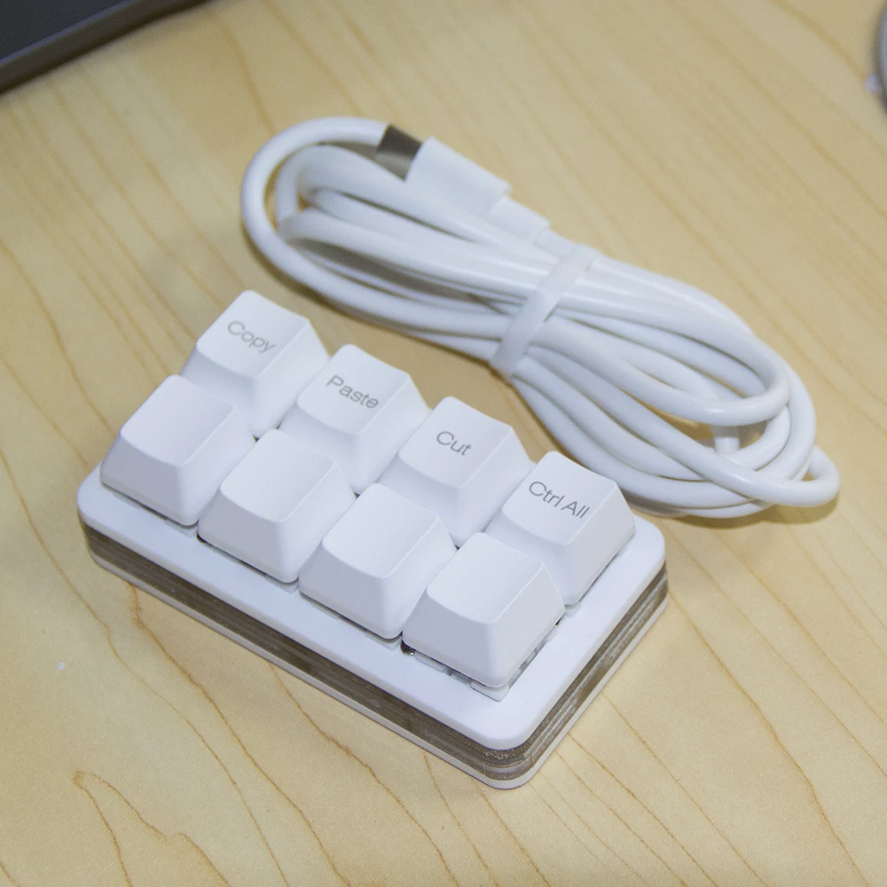 

Механическая клавиатура Vial Excel New 8key, черно-белая, официальная, с RGB-подсветкой, программируемая, для игр, с возможностью горячей замены переключателей